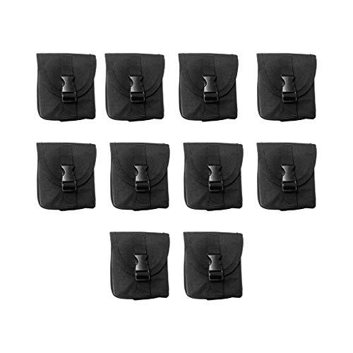 XIAOFANG 10pcs Buceo Cinturón de lastre de Bolsillo de Buceo Bolsa de cinturón Bolsa con Hebilla QR