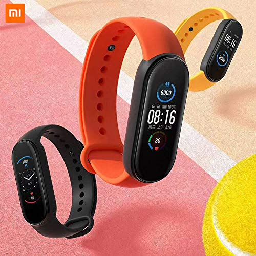 Xiaomi Mi Band 5 Global Pulsera con frecuencia cardíaca Fitness Música Bluetooth 5.0 Contador de Pasos y mensajería y 50M Sumergible para Sistemas Android y iOS (1)