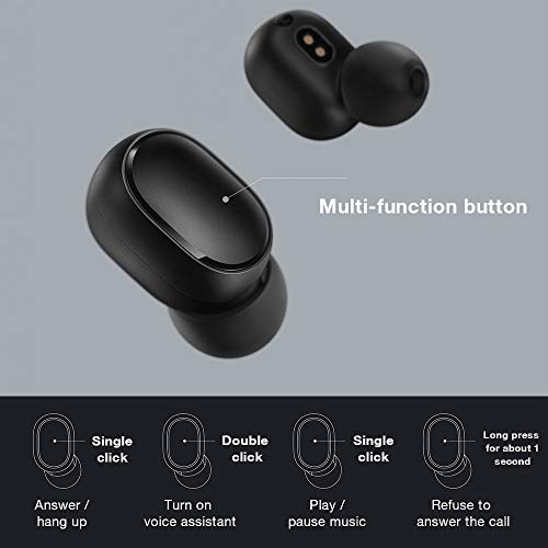Xiaomi Mi True Wireless Earbuds Basic - Auriculares inalámbricos, Bluetooth con verdadero sonido estéreo con micrófono, Negro Xiaomi Mi True Wireless Earbuds Basic - Auriculares inalámbricos, Bluetooth con verdadero sonido estéreo con micrófono, Negro