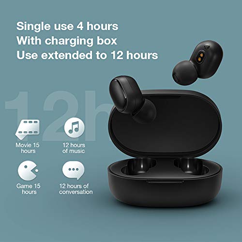 Xiaomi Mi True Wireless Earbuds Basic - Auriculares inalámbricos, Bluetooth con verdadero sonido estéreo con micrófono, Negro Xiaomi Mi True Wireless Earbuds Basic - Auriculares inalámbricos, Bluetooth con verdadero sonido estéreo con micrófono, Negro