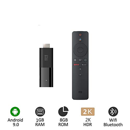 Xiaomi Mi TV Stick Quad Core 1GB RAM 8GB ROM Bluetooth 4.2 5G WiFi Android 9.0 Pantalla Dongle 2K HDR Soporte Dolby DTS Netflix con Google Assistant ( EU Versión )