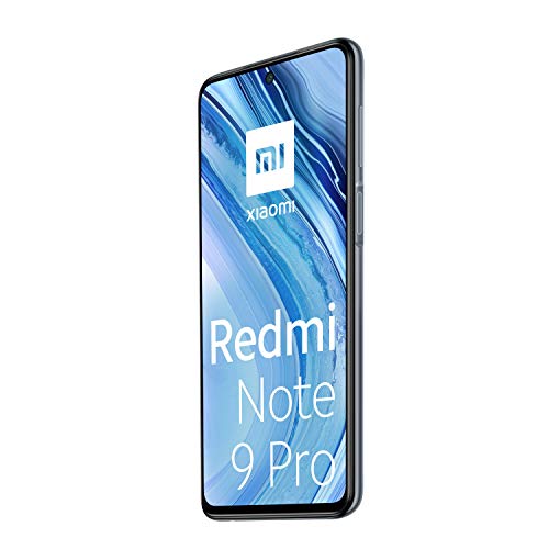 Xiaomi Redmi Note 9 Pro - Smartphone con pantalla FHD+ 6.67" DotDisplay (6 GB+128 GB, cámara cuádruple 64 MP con IA, SnapdragonTM 720G, batería 5020 mAh) Gris [Version Española]