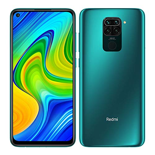 Xiaomi Redmi Note 9 Smartphone 4GB 128GB, 48MP Quad Camera, 6.53”FHD + DotDisplay, 5020 mAh, 3.5mm Headphone Jack NFC, Verde [European version]