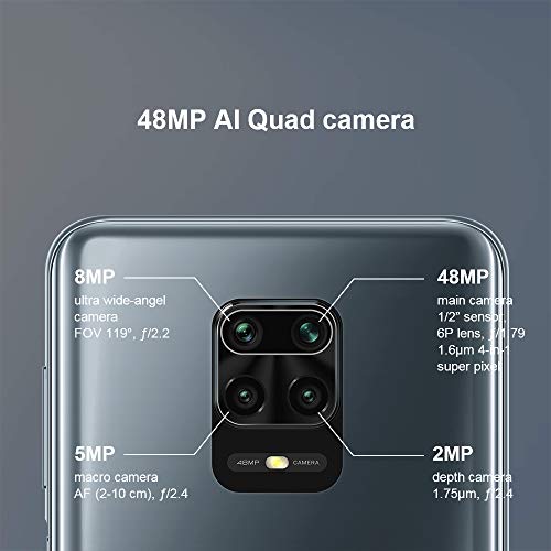 Xiaomi Redmi Note 9S Smartphone 4GB 64GB Qualcomm Snapdragon 720G 48MP AI Quad Camera 6.67" Dot Drop Pantalla (Gris/Interstellar Gray) Xiaomi Redmi Note 9S Smartphone 4GB 64GB Qualcomm Snapdragon 720G 48MP AI Quad Camera 6.67" Dot Drop Pantalla (Gris/Interstellar Gray)