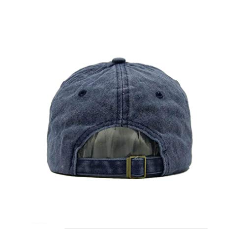 XibeiTrade Gorra de béisbol con diseño de tiburón bordado estilo polo de algodón lavado para hombres y mujeres - azul - Medium