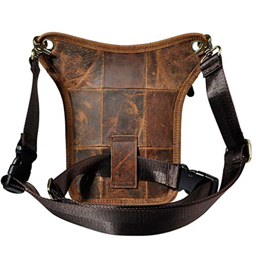 Xieben Vintage Cintura Bolsa de Cuero Gota Pierna Bolsa para Hombres Mujeres Bolso Multifuncional Militar Táctico Moto Bicicleta Jinete Ciclismo Senderismo Deportes Camping Montar DeepBrown Xieben Vintage Cintura Bolsa de Cuero Gota Pierna Bolsa para Hombres Mujeres Bolso Multifuncional Militar Táctico Moto Bicicleta Jinete Ciclismo Senderismo Deportes Camping Montar DeepBrown