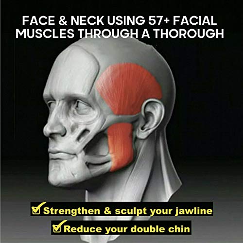 XIGU Jaw Shaper mejillas Jawline ejercitador mordida muscular, bola de entrenamiento de mandíbula doble reducción de presión de la barbilla, fortalece la mandíbula natural delgado negro 60 libras