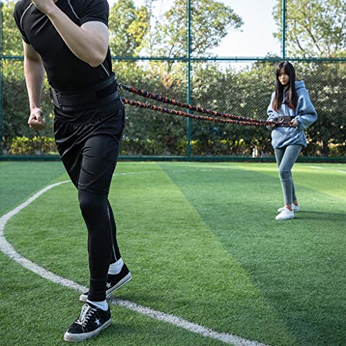 Xingdong Pista y Entrenamiento de Campo del Equipo de la Cintura Banda de Resistencia Sprint Tire de la Cuerda elástica Banda Que Corre la Aptitud de la Goma Durable (Size : 100 lbs 2 m)