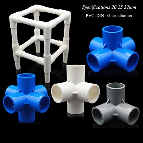 Xinger Conector de Tubo de PVC multifunción Estante de Soporte Conjunto Adaptador de acoplador de Tubo Divisor Way Accesorios de tubería de jardín, 5 vías, 40 mm Xinger Conector de Tubo de PVC multifunción Estante de Soporte Conjunto Adaptador de acoplador de Tubo Divisor Way Accesorios de tubería de jardín, 5 vías, 40 mm