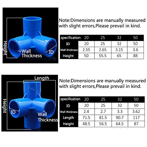 Xinger Conector de Tubo de PVC multifunción Estante de Soporte Conjunto Adaptador de acoplador de Tubo Divisor Way Accesorios de tubería de jardín, 5 vías, 40 mm Xinger Conector de Tubo de PVC multifunción Estante de Soporte Conjunto Adaptador de acoplador de Tubo Divisor Way Accesorios de tubería de jardín, 5 vías, 40 mm