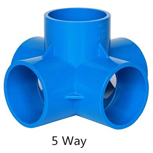 Xinger Conector de Tubo de PVC multifunción Estante de Soporte Conjunto   Adaptador de acoplador de Tubo Divisor Way Accesorios de tubería de jardín, 5 vías, 40 mm