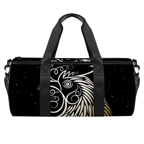 Xingruyun Bolsa de Deporte Gallo de Linea Negra Bolso de Viaje Bolsa de natación Bolsa de Gimnasio y Fitness Sport Duffel Bag con Bandolera para niños y niñas 45x23x23cm Xingruyun Bolsa de Deporte Gallo de Linea Negra Bolso de Viaje Bolsa de natación Bolsa de Gimnasio y Fitness Sport Duffel Bag con Bandolera para niños y niñas 45x23x23cm