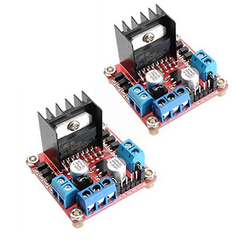 xingxing Módulo de accionamiento de 2 piezas L298N Dual H Bridge Stepper Motor Driver Board para Arduino - productos que funcionan con placas Arduino oficiales módulo de unidad módulo de unidad