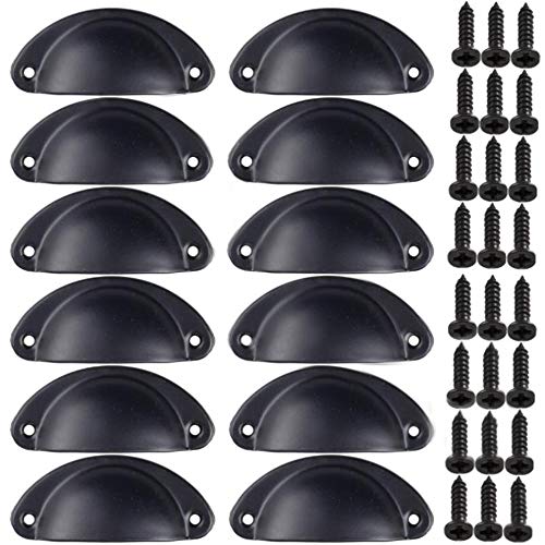 Xinlie Pomos Vintage Puerta Retro Hierro Muebles Cocina Armario Cajón Tire Tiradores y Pomos Tiradores de Metal Vintage Bronce con Forma de Carcasa con Tornillos para Puertas de Armario(12PCS) (B) Xinlie Pomos Vintage Puerta Retro Hierro Muebles Cocina Armario Cajón Tire Tiradores y Pomos Tiradores de Metal Vintage Bronce con Forma de Carcasa con Tornillos para Puertas de Armario(12PCS) (B)