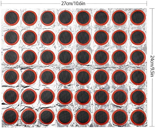 Xinmeng 96 Piezas Kit de reparación de pinchazos para Bicicleta, Parches Bicicleta, Reparación de Tubo Interior Parches, Accesorios de Reparación de Goma de Neumáticos de Bicicleta