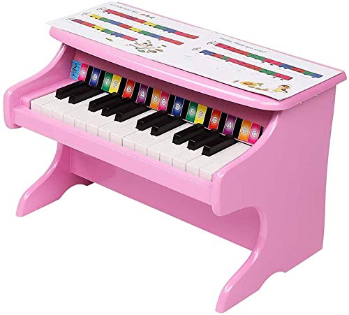 XINRUIBO Piano de Madera con Libro de música, Piano de Madera para niños para niños pequeños 3 años de Edad, niños, niñas, Regalos, Instrumentos Musicales. Piano Infantil