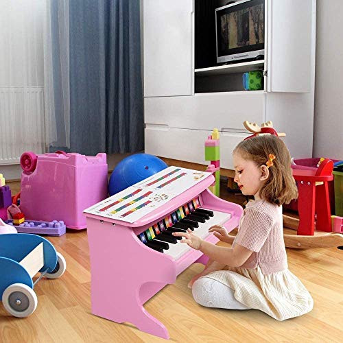 XINRUIBO Piano de Madera con Libro de música, Piano de Madera para niños para niños pequeños 3 años de Edad, niños, niñas, Regalos, Instrumentos Musicales. Piano Infantil