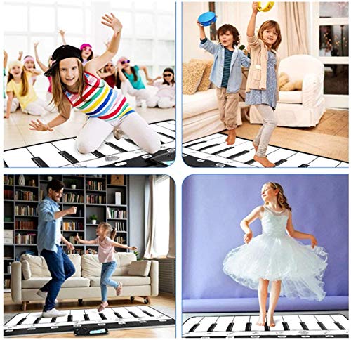 XINRUIBO Piano Mat, Teclado Playmat-19 Teclas Piso Piano Mat, 8 Instrumentos Sound Play Mats Dance For Child Boys Girls Gift 110 * 36 cm Piano Infantil XINRUIBO Piano Mat, Teclado Playmat-19 Teclas Piso Piano Mat, 8 Instrumentos Sound Play Mats Dance For Child Boys Girls Gift 110 * 36 cm Piano Infantil