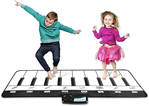 XINRUIBO Piano Mat, Teclado Playmat-19 Teclas Piso Piano Mat, 8 Instrumentos Sound Play Mats Dance For Child Boys Girls Gift 110 * 36 cm Piano Infantil