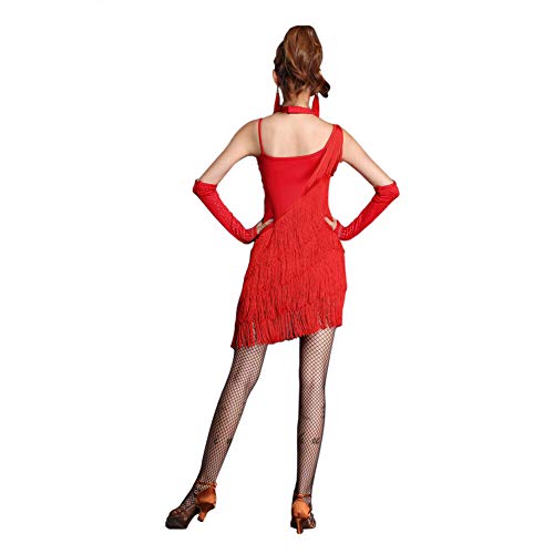 Xinvivion Latín Vestido de Baile para Mujer - Vals Salón de Baile Bailando Traje de práctica Lentejuela Borla Ropa de Baile Xinvivion Latín Vestido de Baile para Mujer - Vals Salón de Baile Bailando Traje de práctica Lentejuela Borla Ropa de Baile
