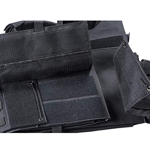 Xinwcang Chaleco Táctico Militar al Aire Libre Juego de Guerra Caza Tank Vest Combate Asalto Placa Camuflaje Vests para Camping Viaje Hiking Negro One Size Xinwcang Chaleco Táctico Militar al Aire Libre Juego de Guerra Caza Tank Vest Combate Asalto Placa Camuflaje Vests para Camping Viaje Hiking Negro One Size