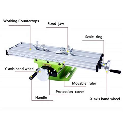 XINXI-YW Durable Mesa de Trabajo Mesa de Trabajo de Banco Compuesto de perforación Mesa de Trabajo Mesa de Deslizamiento multifunción Milling Machine Vise for el Banco de Soporte Taladro de Bricolaje