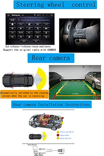 XISEDO Android 7.1 Autoradio Radio de Coche 9 Pulgadas Estéreo RAM 2G Navegación de Automóvil con Pantalla Táctil 1024 * 600 Universalmente para Volkswagen/Skoda/Seat (Dimensión: 220 mm * 130 mm)