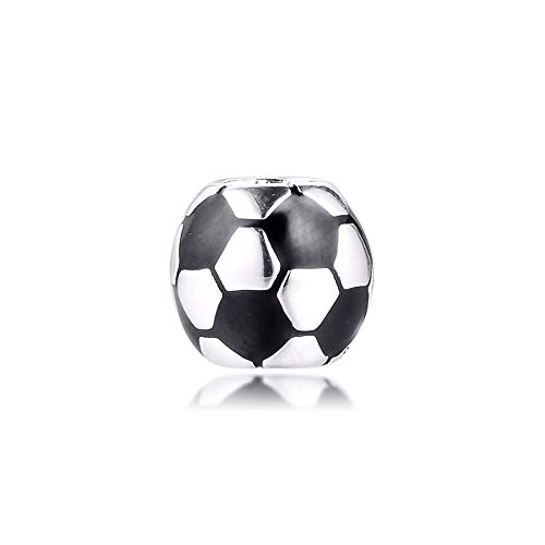 XIYANG DIY Se Adapta A Las Pulseras Originales De Pandora Plata De Ley 925 Esmalte Negro Balón De Fútbol Pulsera con Dijes Perlas Fabricación De Joyas Mujeres XIYANG DIY Se Adapta A Las Pulseras Originales De Pandora Plata De Ley 925 Esmalte Negro Balón De Fútbol Pulsera con Dijes Perlas Fabricación De Joyas Mujeres