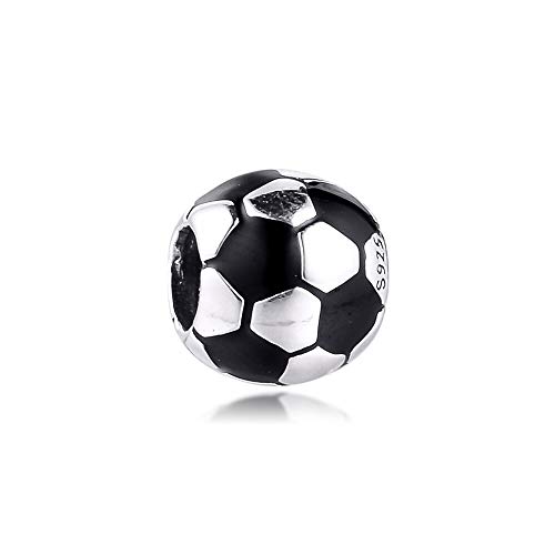 XIYANG DIY Se Adapta A Las Pulseras Originales De Pandora Plata De Ley 925 Esmalte Negro Balón De Fútbol Pulsera con Dijes Perlas Fabricación De Joyas Mujeres XIYANG DIY Se Adapta A Las Pulseras Originales De Pandora Plata De Ley 925 Esmalte Negro Balón De Fútbol Pulsera con Dijes Perlas Fabricación De Joyas Mujeres
