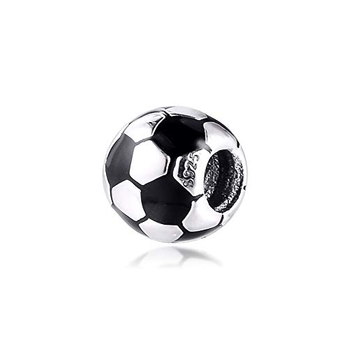 XIYANG DIY Se Adapta A Las Pulseras Originales De Pandora Plata De Ley 925 Esmalte Negro Balón De Fútbol Pulsera con Dijes Perlas Fabricación De Joyas Mujeres XIYANG DIY Se Adapta A Las Pulseras Originales De Pandora Plata De Ley 925 Esmalte Negro Balón De Fútbol Pulsera con Dijes Perlas Fabricación De Joyas Mujeres