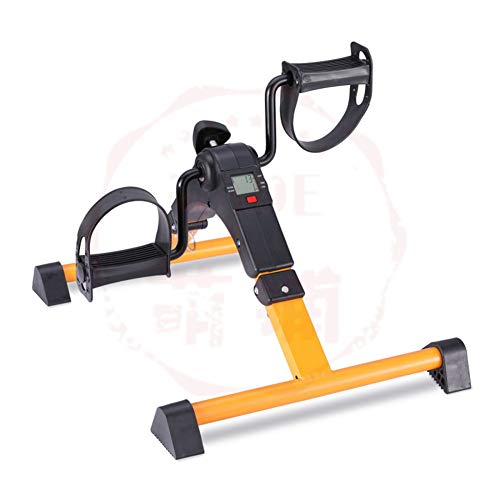 XJZHANG Mini LCD Plegable Bicicleta estática Brazo portátil Inicio Pedal Ejercitador Gimnasio Fitness Pierna Cardio Entrenamiento Resistencia Ajustable Pedal Interior Bicicleta de Ejercicio