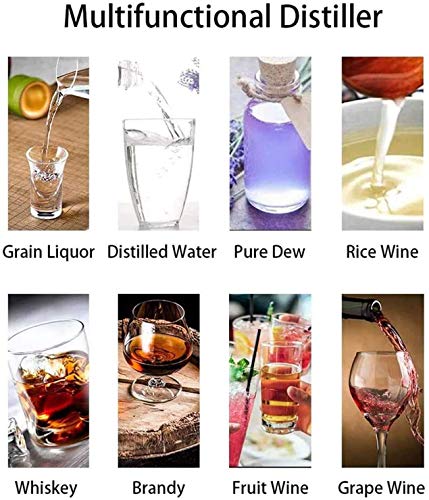 XJZKA Kit de preparación de Whisky de 12/22 l, destilador de Alcohol de Agua, Fabricante de aceites Esenciales, Caldera de Tubo de Acero Inoxidable con termómetro, Kit de elaboración de XJZKA Kit de preparación de Whisky de 12/22 l, destilador de Alcohol de Agua, Fabricante de aceites Esenciales, Caldera de Tubo de Acero Inoxidable con termómetro, Kit de elaboración de