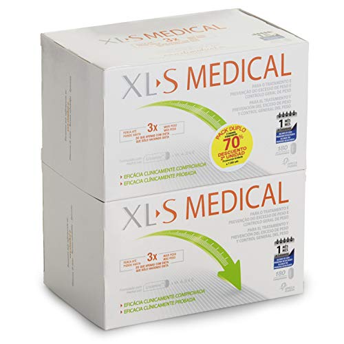 XL-S Medical Captagrasas para Perder Peso - Capta 28% de la Grasa Ingerida1 - Comprimidos para Adelgazar - Pack 2 x 180 Comprimidos, 2 Mes de Tratamiento XL-S Medical Captagrasas para Perder Peso - Capta 28% de la Grasa Ingerida1 - Comprimidos para Adelgazar - Pack 2 x 180 Comprimidos, 2 Mes de Tratamiento