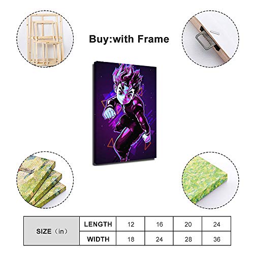 Xlcsomf Lienzo decorativo para pared con diseño de anime Jojo de aventura extraña de Jojo para póster de 30,48 x 45,72 cm, para arte de pared, estirado y listo para colgar