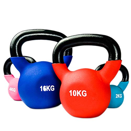 XMH Mancuernas Kettlebell, Kettlebell De Hierro Fundido, Kettlebell De Peso Pesado para Pesas De Entrenamiento De Fuerza Y Cardio, para Gimnasio En Casa, Fitness Y Entrenamiento con Pesas,18kg