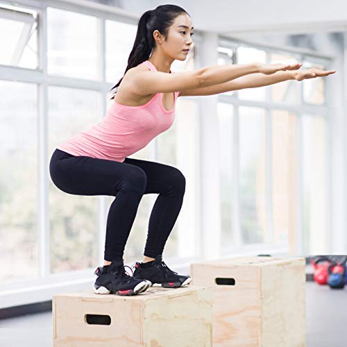 Xn8 Caja de Salto pliométrica- Pliometrico de Madera Caja - cajón para Saltos - Wood Plyobox ​Apta Gimnasio Profesional o Entrenamiento al Aire Libre y Plyo Ejercicio Agility Salto Vertical