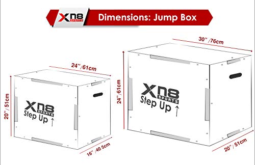 Xn8 Caja de Salto pliométrica- Pliometrico de Madera Caja - cajón para Saltos - Wood Plyobox Apta Gimnasio Profesional o Entrenamiento al Aire Libre y Plyo Ejercicio Agility Salto Vertical Xn8 Caja de Salto pliométrica- Pliometrico de Madera Caja - cajón para Saltos - Wood Plyobox Apta Gimnasio Profesional o Entrenamiento al Aire Libre y Plyo Ejercicio Agility Salto Vertical