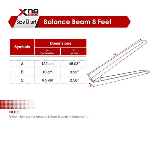 XN8 Equilibrio Beam de Gimnasia, Balance Beam de Plegable 7-8 pies, para Entrenamiento, práctica, Deportes en Casa (Azul)