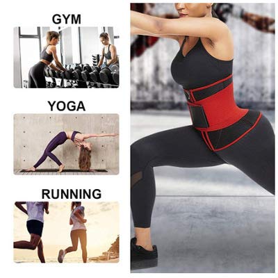 Xnhgfa - Trainer para mujer - Corsé adelgazante plano para adelgazar - Cintura esculante - Sudación - Cinturón abdominal ajustable con efecto sauna, color rojo - XXXL Xnhgfa - Trainer para mujer - Corsé adelgazante plano para adelgazar - Cintura esculante - Sudación - Cinturón abdominal ajustable con efecto sauna, color rojo - XXXL