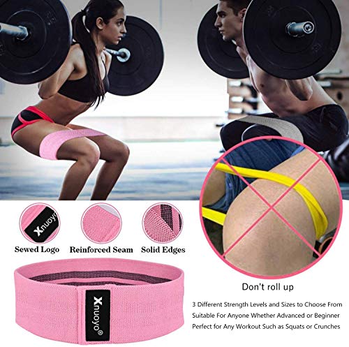 Xnuoyo Bandas de Resistencia Set y Discos Doble Cara Deslizantes, Resistencia Bandas para Yoga, Pilates