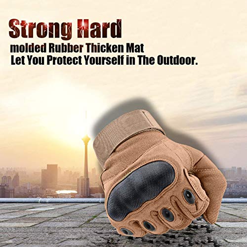 Xnuoyo Goma nudillo Duro Dedo Completo y Medio Dedo Guantes Guantes Protectores Guantes de Pantalla táctil para Motocicleta Ciclismo Caza Escalada Acampar marrón XL Xnuoyo Goma nudillo Duro Dedo Completo y Medio Dedo Guantes Guantes Protectores Guantes de Pantalla táctil para Motocicleta Ciclismo Caza Escalada Acampar marrón XL