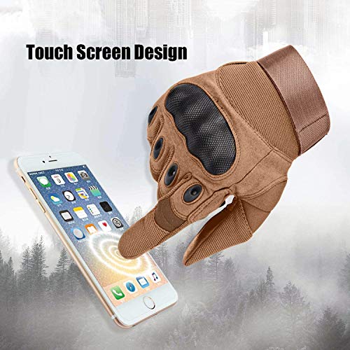 Xnuoyo Goma nudillo Duro Dedo Completo y Medio Dedo Guantes Guantes Protectores Guantes de Pantalla táctil para Motocicleta Ciclismo Caza Escalada Acampar marrón XL Xnuoyo Goma nudillo Duro Dedo Completo y Medio Dedo Guantes Guantes Protectores Guantes de Pantalla táctil para Motocicleta Ciclismo Caza Escalada Acampar marrón XL