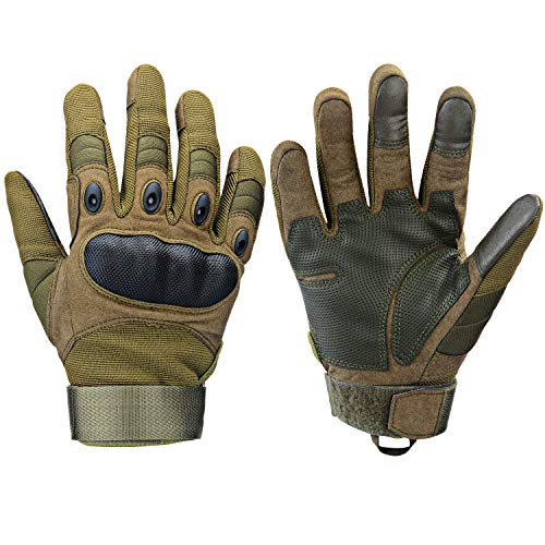 Xnuoyo Goma nudillo Duro Dedo Completo y Medio Dedo Guantes Guantes Protectores Guantes de Pantalla táctil para Motocicleta Ciclismo Caza Escalada Acampar Ejercito Verde L Xnuoyo Goma nudillo Duro Dedo Completo y Medio Dedo Guantes Guantes Protectores Guantes de Pantalla táctil para Motocicleta Ciclismo Caza Escalada Acampar Ejercito Verde L
