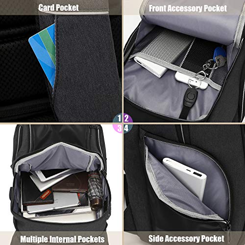 Xnuoyo Mochila Antirrobo de Portátil, 15,6 Pulgada Mochila Ordenador Portatil Resistente al Agua con el Puerto de Carga y Auriculares USB para Hombre Mujer Oficina Trabajo Diario Negocio, Negro Xnuoyo Mochila Antirrobo de Portátil, 15,6 Pulgada Mochila Ordenador Portatil Resistente al Agua con el Puerto de Carga y Auriculares USB para Hombre Mujer Oficina Trabajo Diario Negocio, Negro