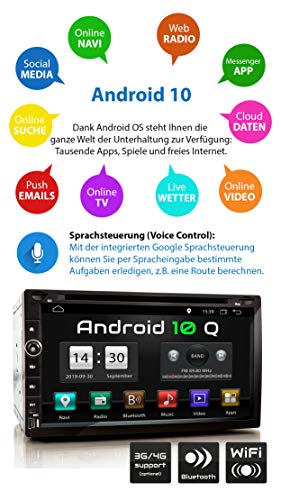 XOMAX XM-2DA758 Radio de Coche con Android 10 I Quad Core, 2GB RAM, 32GB ROM I GPS I Soporte WiFi, 3G, 4G, Dab+, OBD2 I Bluetooth I 6,9" Pantalla Táctil I DVD, CD, USB, SD, RDS I 2 DIN XOMAX XM-2DA758 Radio de Coche con Android 10 I Quad Core, 2GB RAM, 32GB ROM I GPS I Soporte WiFi, 3G, 4G, Dab+, OBD2 I Bluetooth I 6,9" Pantalla Táctil I DVD, CD, USB, SD, RDS I 2 DIN