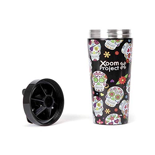 XOOM PROJECT |Vaso Mezclador de Acero Inoxidable | Ideal para Suplementos y Proteínas |Mexican Skull XOOM PROJECT |Vaso Mezclador de Acero Inoxidable | Ideal para Suplementos y Proteínas |Mexican Skull