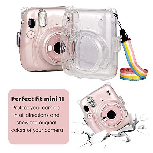 Xploit Funda Protectora para cámara Cámara instantánea - Funda de Cuero Premium con Correa extraíble para Fujifilm Instax Mini 11