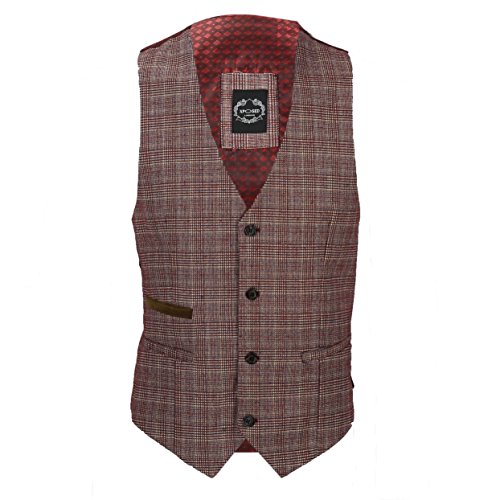 Xposed - Chaleco - para Hombre Rojo Waistcoat 36