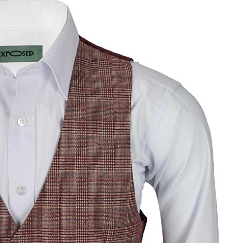 Xposed - Chaleco - para Hombre Rojo Waistcoat 36