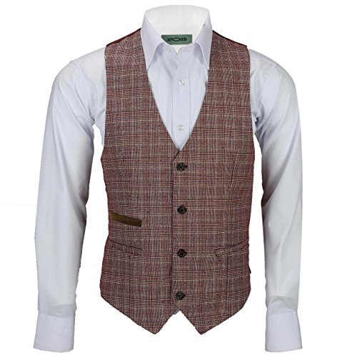 Xposed - Chaleco - para Hombre Rojo Waistcoat 36